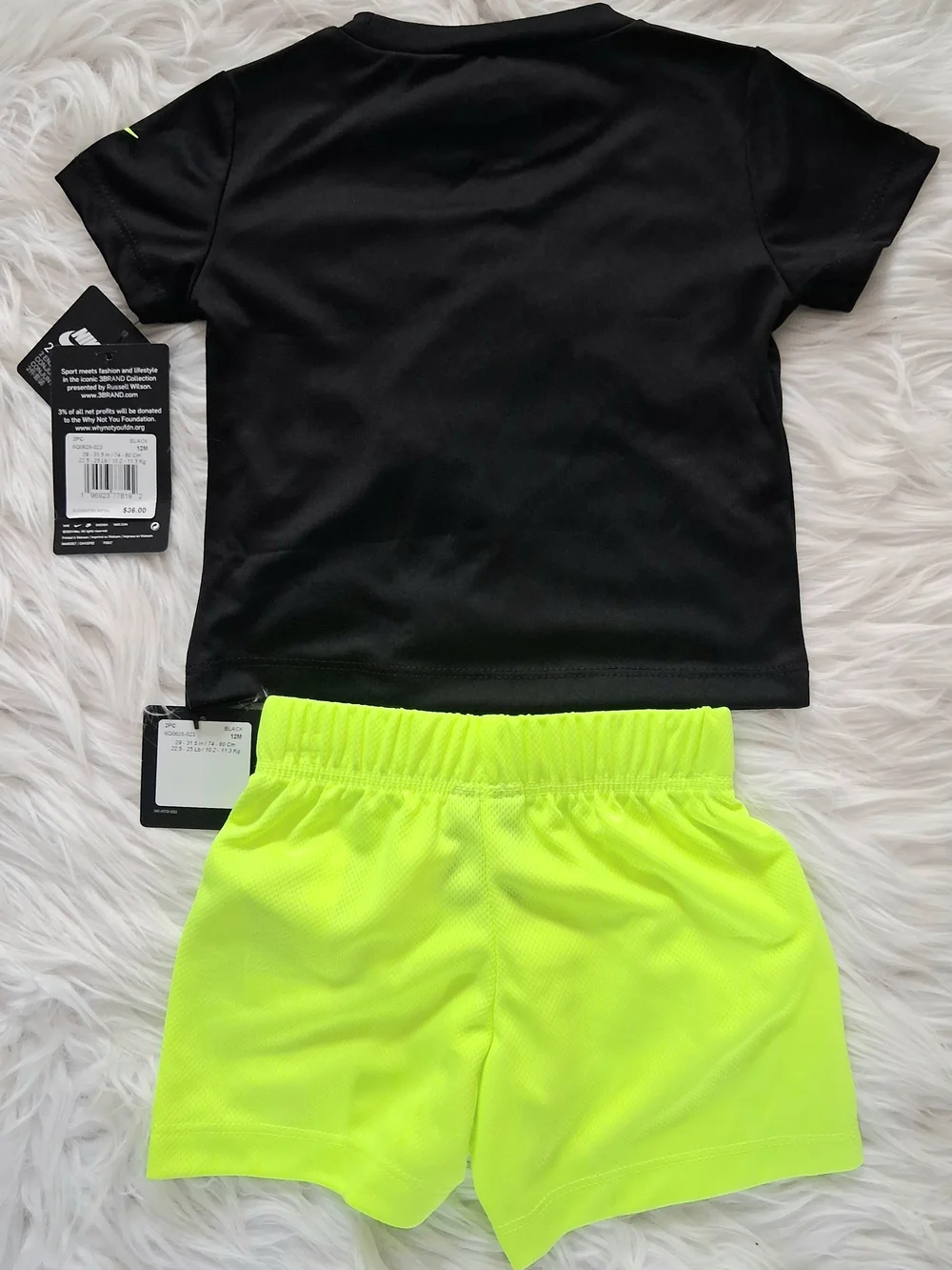 Nike 2 Piece Dri Fit Shorts &Shirt Set-Size 12M-NWT - Picture 2 of 2